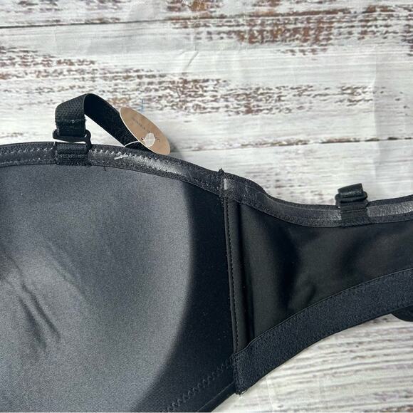 Wacoal 32DD Staying Power Wire Free Strapless Bra Black 854372 NEW - Picture 4 of 11